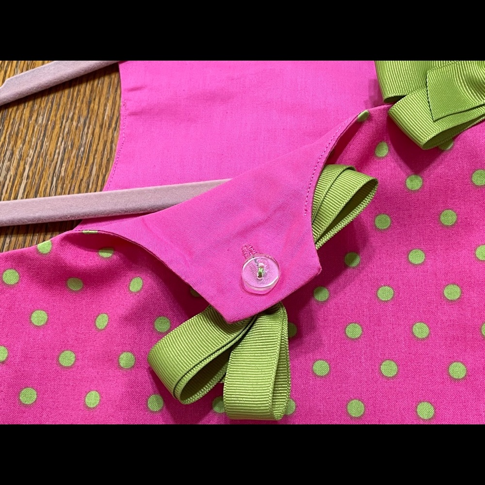 Girls Pink/Green Dress Size 4 - Picture 4 of 4